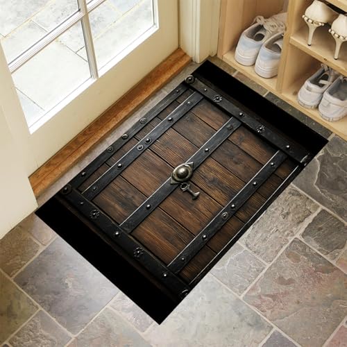 Tapis de porte extérieur imperméable 60x90cm lavable et antidérapant