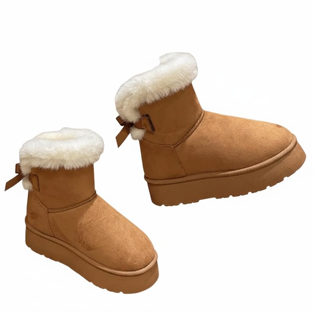 Round Toe Fuzzy Boots