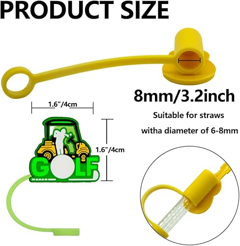 Miniatura 6 de 16 tapas de silicona reutilizables de grado alimenticio con temática de golf, adecuadas para bolsas de recuerdo de fiesta, fiesta de cumpleaños,