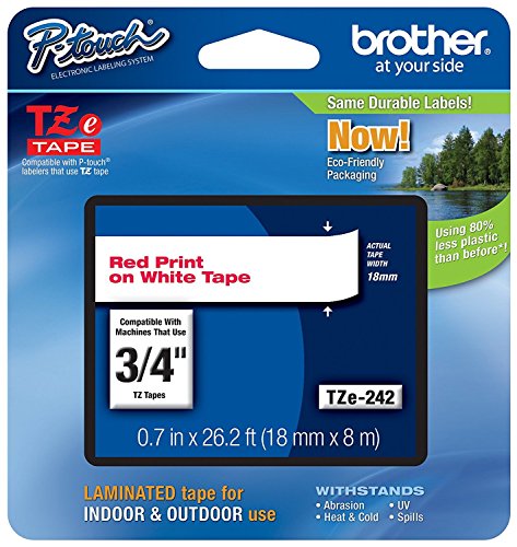 Brother Genuine P-Touch TZE-242 Tape, 3/4