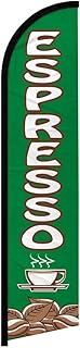 Espresso Windless Full Sleeve Banner Swooper Flag - Perfect for Businesses, Stores, Shops, etc