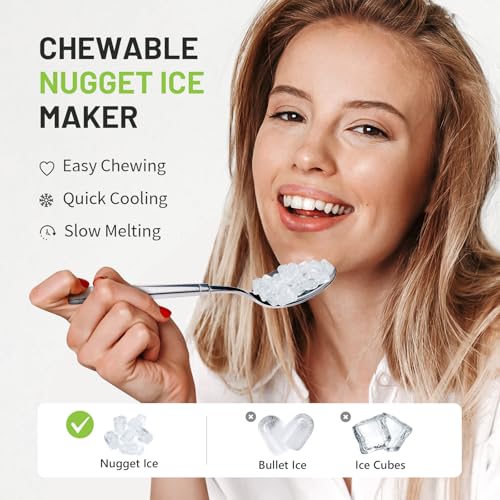 Máquina de hielo nugget KEENSTAR 40 lbs/día para mesada miniatura 2