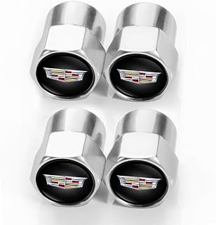 Metal Car Tire Valve Stem Caps Replacement for Cadillac ATS CTS EXT SRX XTS XLR Sedan ELR Vehicles Car Wheel Caps Car Accessories