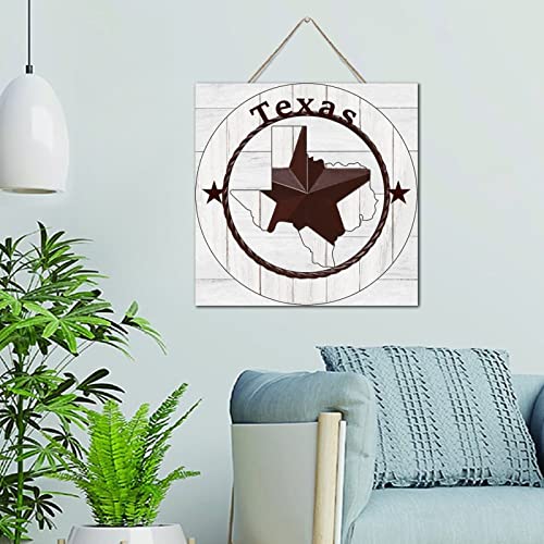 Décoration murale amusante en bois Texas suspendre style grange