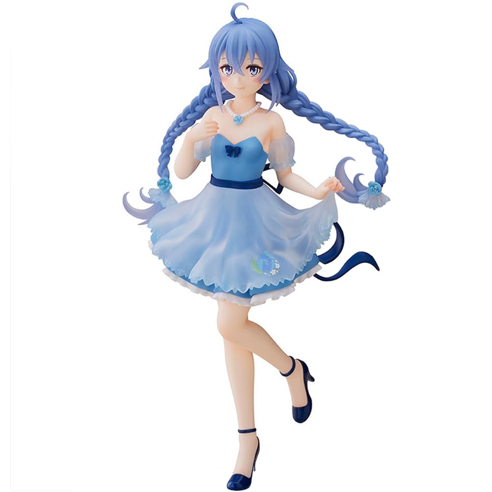 Jilijia Anime Mushoku Tensei: Jobless Reincarnation Figure Roxy Migurdia Blue Dress Standing Model Ornaments Desktop Statue PVC Collection Decoration Gift 20CM