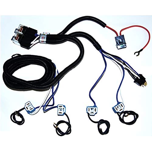 Octane Lighting Ceramic H4 Headlight 4 Headlamp Light Bulb Socket Plug Relay Wiring Harness 4X6 #TOP16