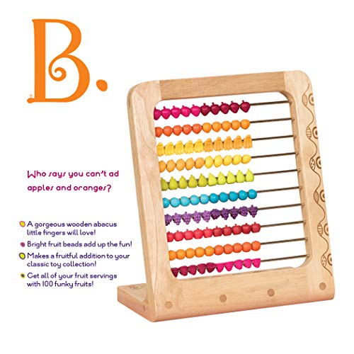 image for B. toys by Battat B. toys – Two-ty Fruity! Wooden Abacus Toy – Cla