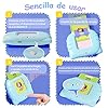 HOMESTEC Tarjetas Flash Parlantes, Juego Educativo Audibles para Regalo de Niños de 1 a 6 Años, 112 Hojas, 224 Palabras en Español, Juguete Montessori (Azul) #1