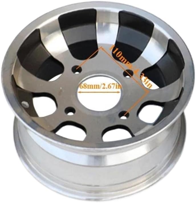 10 Inches Aluminum Front and Rear Hubs 22X10-10 23x7-10 for 125/150/200/250/300cc ATV Karting Compatible with Four Wheel Vehicle 10-inch(Rear 22X10-10)