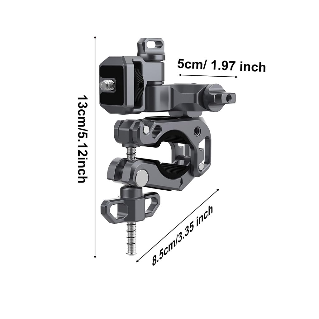 Super morsetto in lega di alluminio, supporto per manubrio del motociclo compatibile con action camera