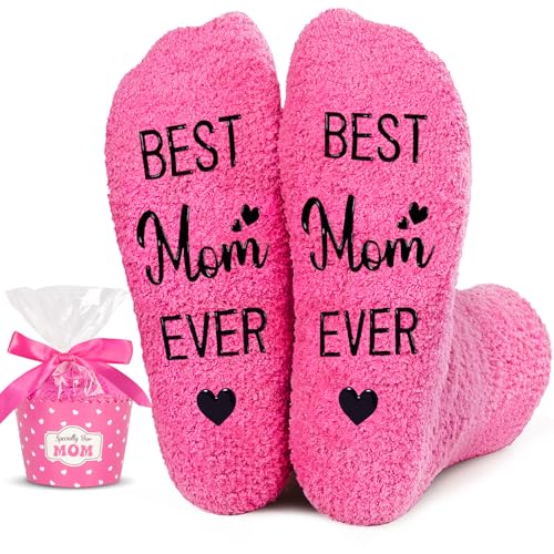 Bebila Gifts for Her Women Funny Socks for Women Birthday Gifts Ideal for Mother Sister Daughter Grandma (US Alpha One Size Regular Regular Best Mom EVER)