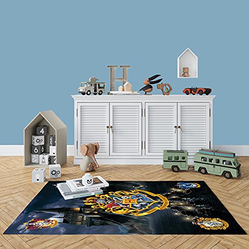 Harry Potter, tappeto per bambini Hogwarts blu