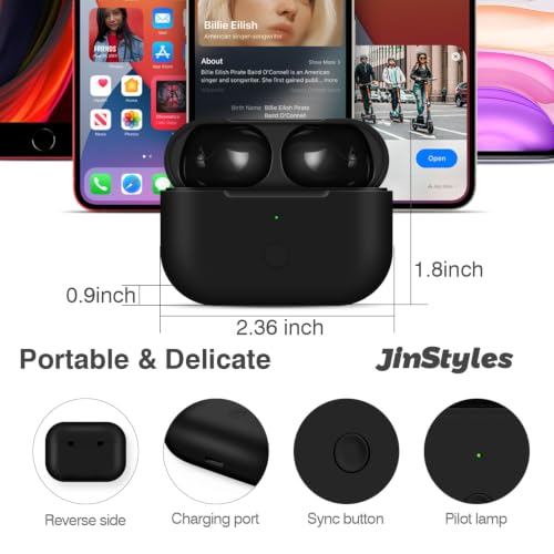 Image of Replacement Charging Case Compatible for AirPods Pro 1 /2, Black | Wireless & Light-ning, 660mAh Battery, without Earbuds