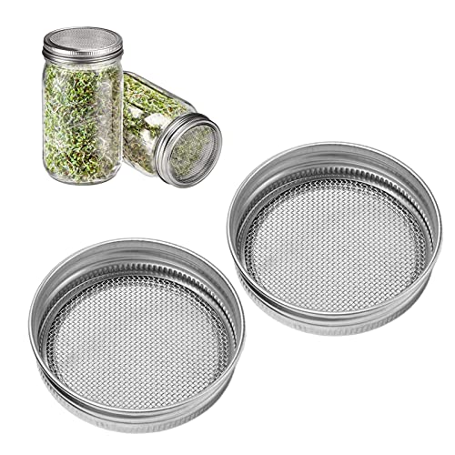 Alvinlite Sprouting Lids, 2PCS Sprouting Kit 3.38