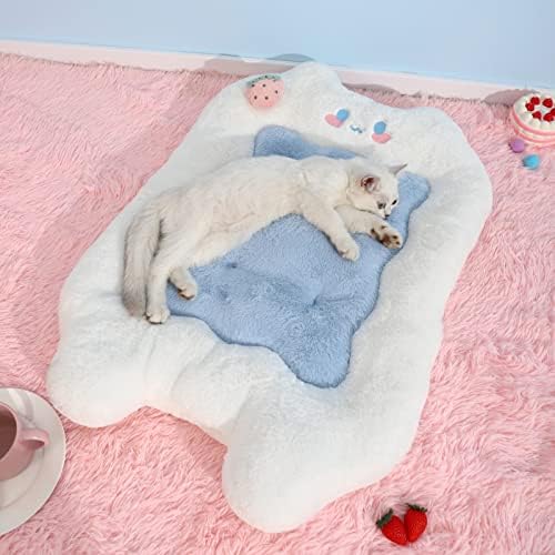 Cat Beds for Indoor Cats, Cute Cat Bed Cat Cushion, Ultrathick Flat Cat Bed, Soft Plush Premium Cotton Pet Bed, Cat Bed Mats, Small Cat Bed, Large Cat Bed, Small Dog Bed, Dog Beds for Medium Dogs
