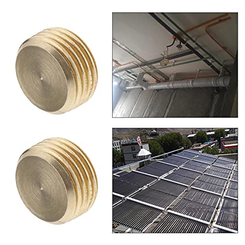 eMagTech 10pcs 1/2inch Brass External Thread Inner Hex Head Plug Adapter Fitting for Water Pipe Solar Tupe Pneumatic Tube Gold - Image 4