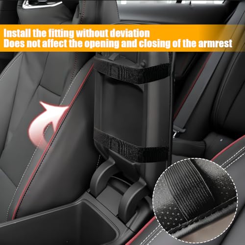 image for Mandark Bling Car Center Console Cover, Rhinestones Crown Vehicle Armr