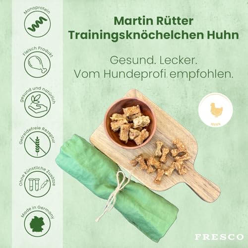 FRESCO Dog Martin Rütter Trainingsknöchelchen 150g PROBIERPAKET | getreidefreie & gesunde Hundeleckerlies | aus frischem Fleisch | 100% natürliche Zutaten | für Belohnung, Training und als Snack