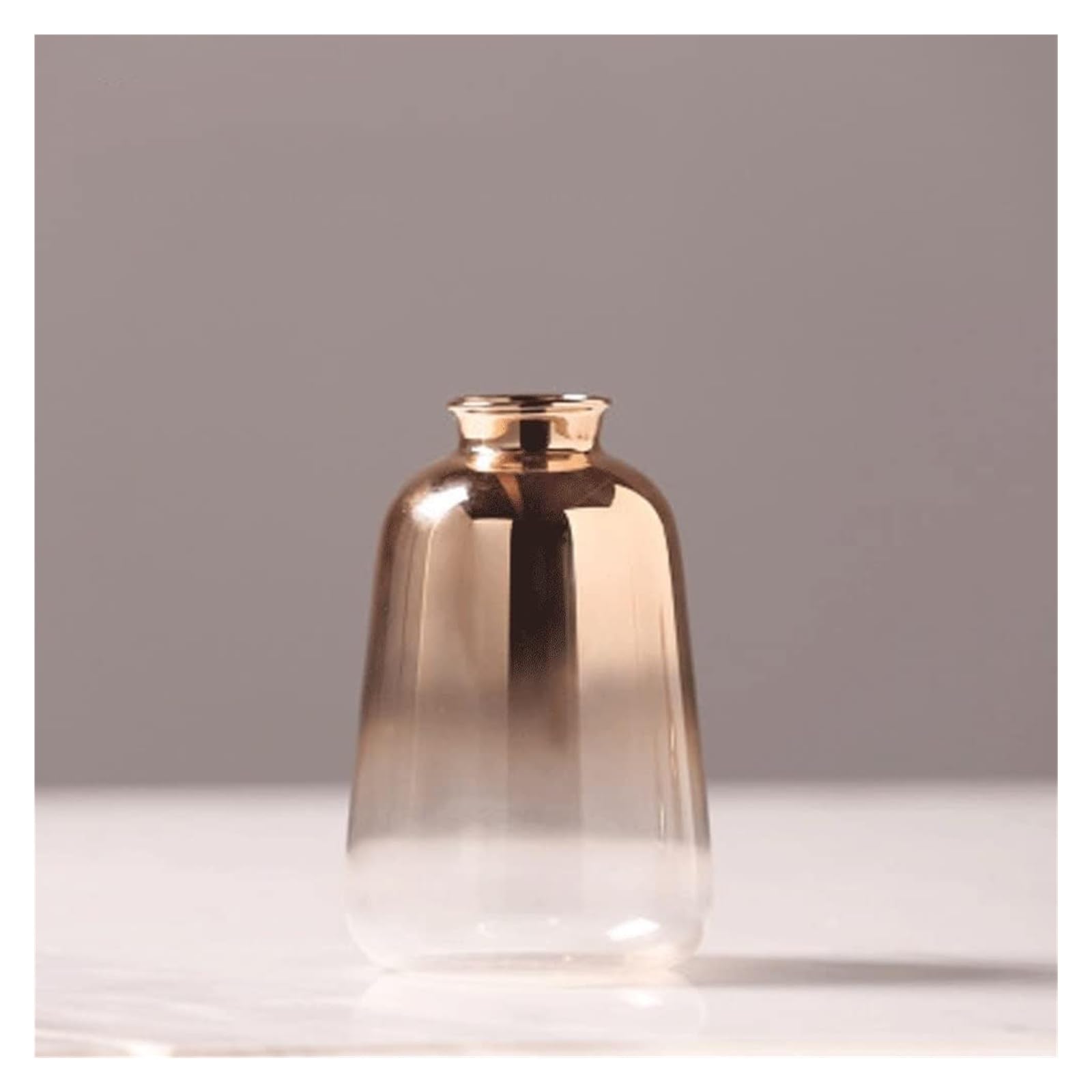 Bzgpmfud One Color Vase Desktop Gradient Gold Electroplating Decoration Dry Flower Arrangement