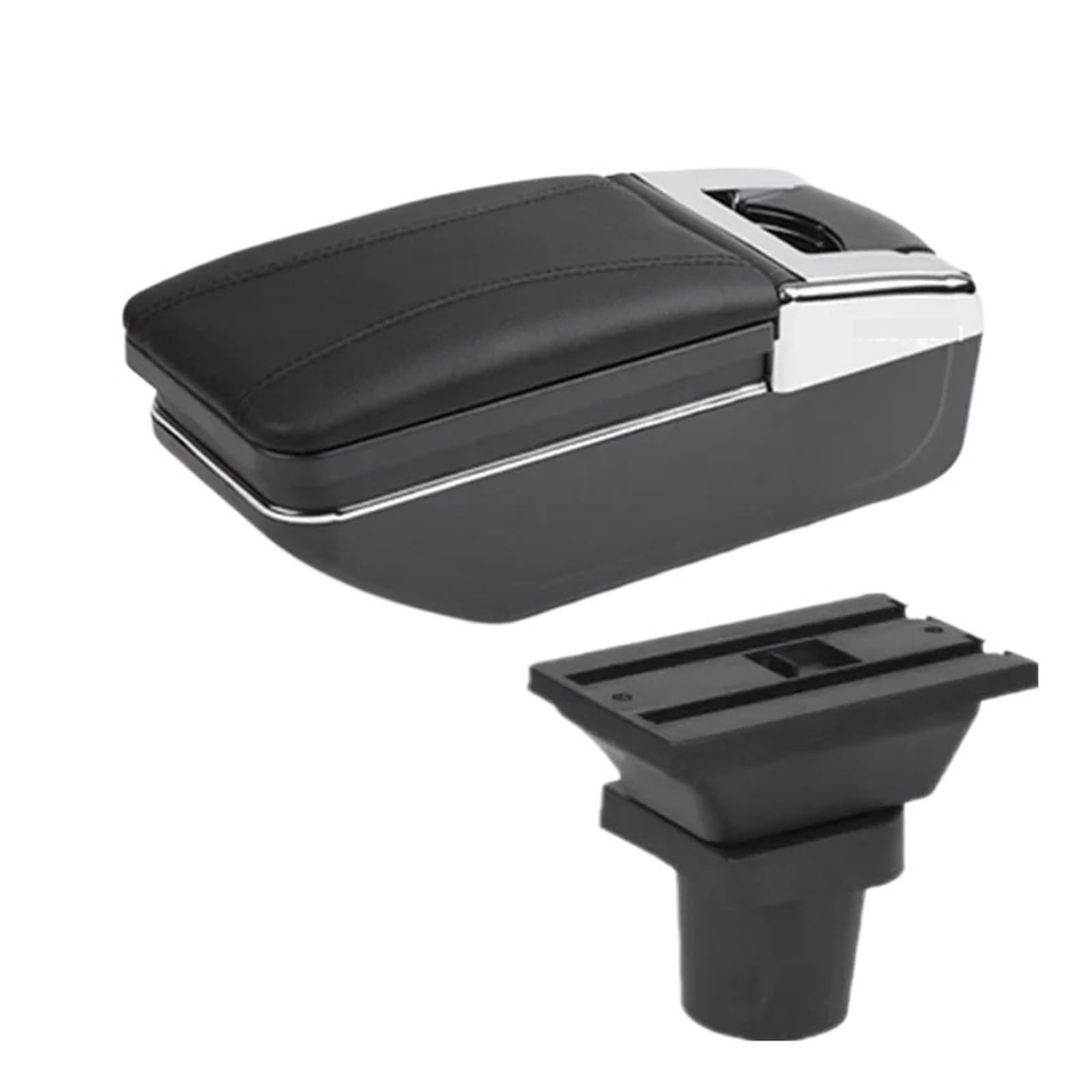 UMDJJU For Focus Mk1 Armrest Box Car Center Storage Interior Retrofit Accessories Car Centre Console Armrest Box(A2 black line NO USB)