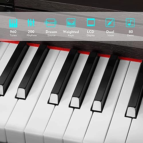 KACYDI Piano numérique à Action pondérée, Piano numérique à 88 Touches, Touches de Piano Marteau avec réponse au Toucher… - Les Beatles, Paul McCartney, John Lennon, RIngo Starr, George Harrison KACYDI Piano numérique à Action pondérée, Piano numérique à 88 Touches, Touches de Piano Marteau avec réponse au Toucher… – Image 5