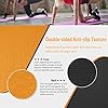 SaphiRose Non-Slip Yoga Mat with Alignment Lines TPE Home Fitness Eco-Friendly Exercise & Workout Mat with Carrying Strap Types of Yoga Orange+Black