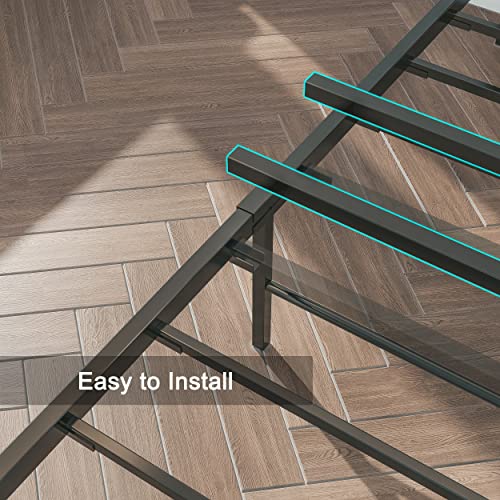 Likimio California King Bed Frames, Easy Assembly, Noise-Free, No Box Spring Needed, Heavy Strong Metal Support Frames, Cal King/Vintage Brown #TOP7