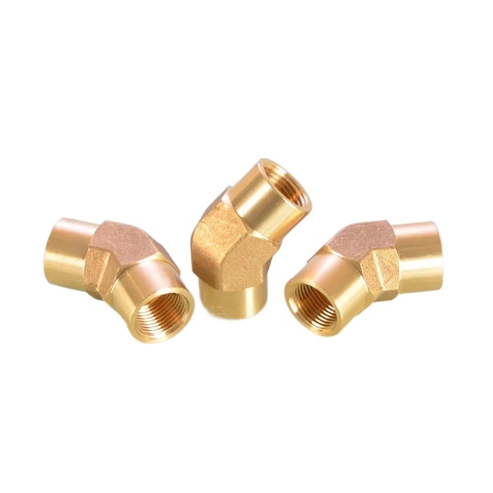Conector de latón de 45 grados de 1/8 macho a macho para tuberías fluidas