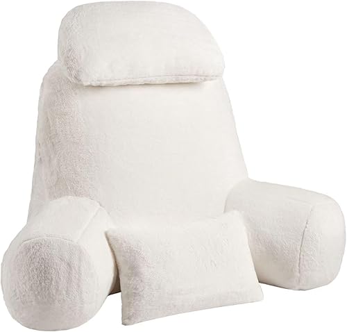 NOONTIDE - Almohada de lectura para sentarse en la cama y sofá, almohada de espalda extragrande de 32" para adultos y adolescentes con reposacabezas