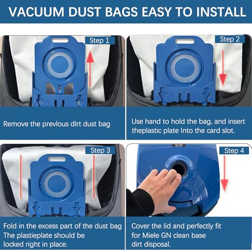 10 Stück Staubsaugerbeutel Kompatibel für Miele HyClean GN Staubsauger Classic C1 Complete C2 Complete C3, S2 S5 S8 Serie Staubbeutel, inkl 3 Abluftfilter, 3 Motorschutzfilter & 1 Bürste
