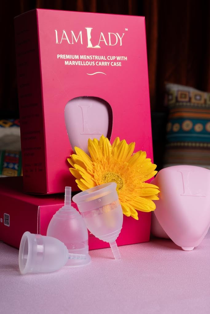 I AM LADY Premium Menstrual Cup With Marvellous Carry Case-Reusable, Leak-Free, And Environmentally Friendly (Small),Pack of 1 Count,Transparent (B0CSFLF559) Amazon Price History, Amazon Price Tracker