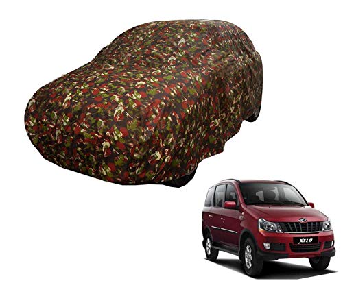 Image of Auto Hub Car Cover Compatible with Mahindra Xylo with Weather Proof, Triple Stitched, Xylo Car Cover Jungle Look