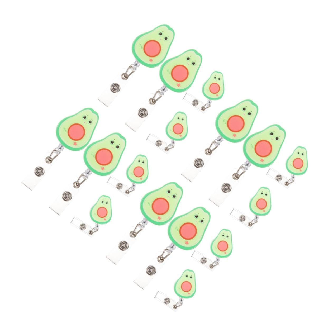 NUOBESTY Lot De 4 Porte-badges Pratiques Avec Clips Bobine Rotative En Forme Davocat Pour Porte-badge Didentification Boucles De Badge 4 Pièces X 4