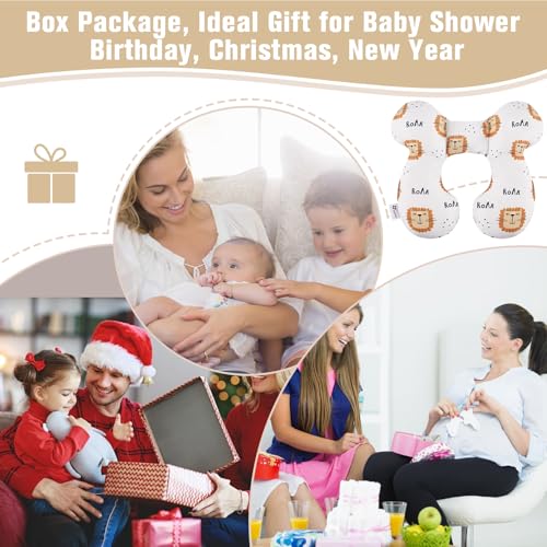 Image of vocheer Baby Travel Pillow(Upgraded), Head and Neck Support Pillow for Pushchair, Car Seat, Stroller, Bouncer, Cotton(Lion)