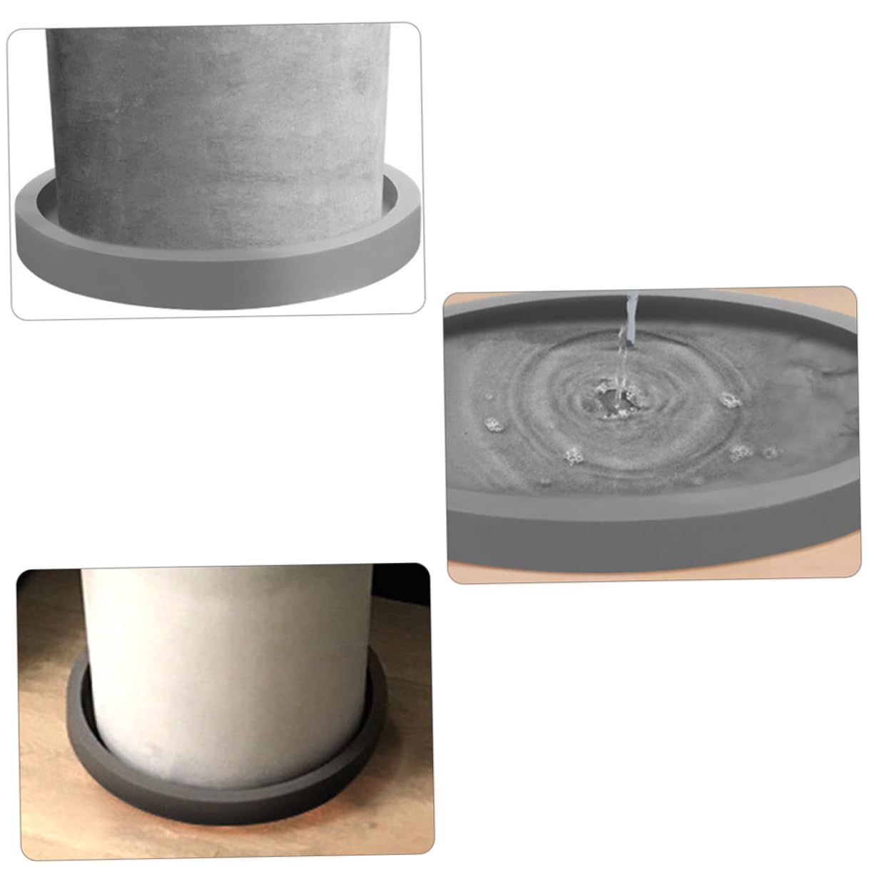 INOOMP Vassoio Rotondo per Piante Sottovaso Plastica per Fioriere Adatto per Interni Ed Esterni di Vaschette per Raccolta Design Nordic Style