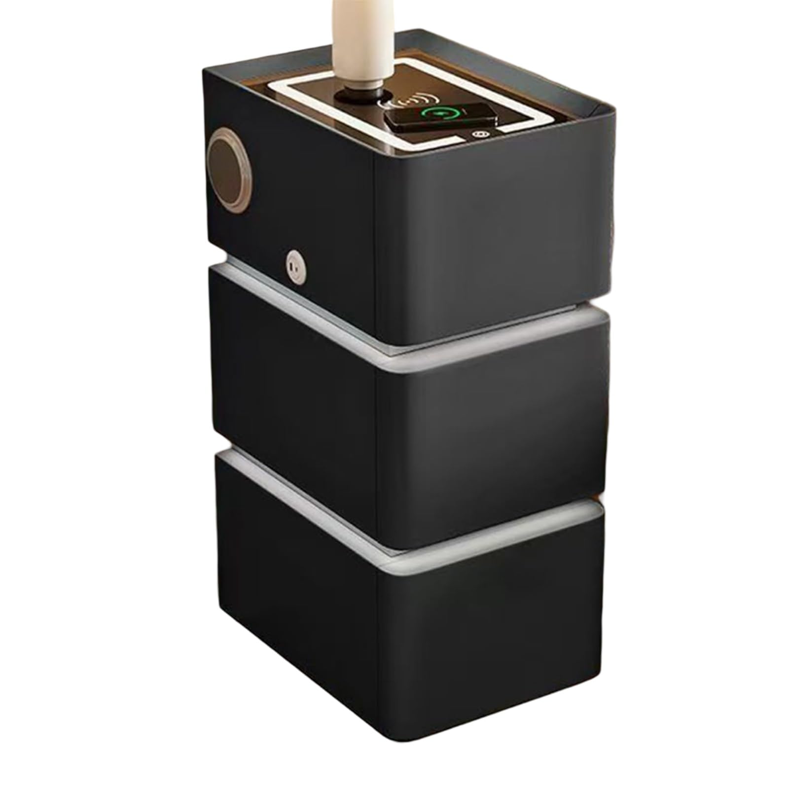 Table d'appoint multifonctionnelle pour salon et chambre avec éclairage réglable LED