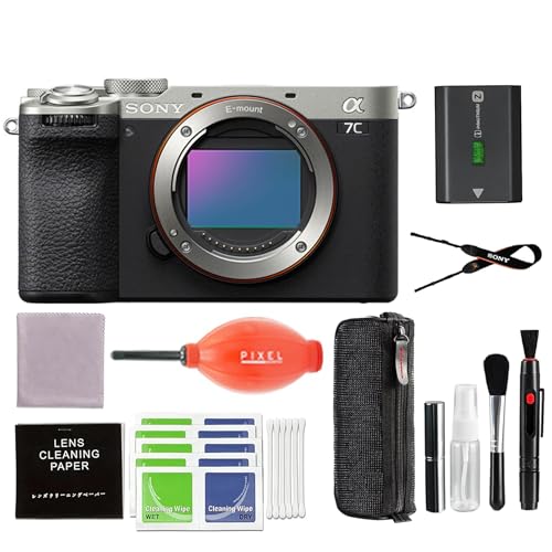 Image of Sony Alpha 7C II Full-Frame Interchangeable Lens Camera (Silver) Bundle with Pixel Advanced Accessories | Sony a7C II