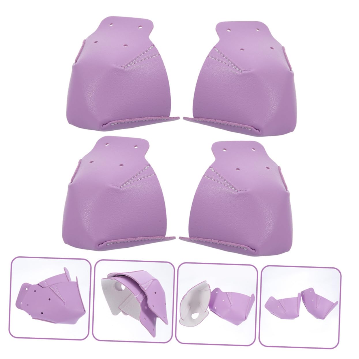 VANZACK Botas De Skate Punteras para Patines Resistentes Desgaste Accesorios De Patinaje sobre Ruedas Punteras Enrollables Punteras De Skate Patines Aire Cuero Púrpura