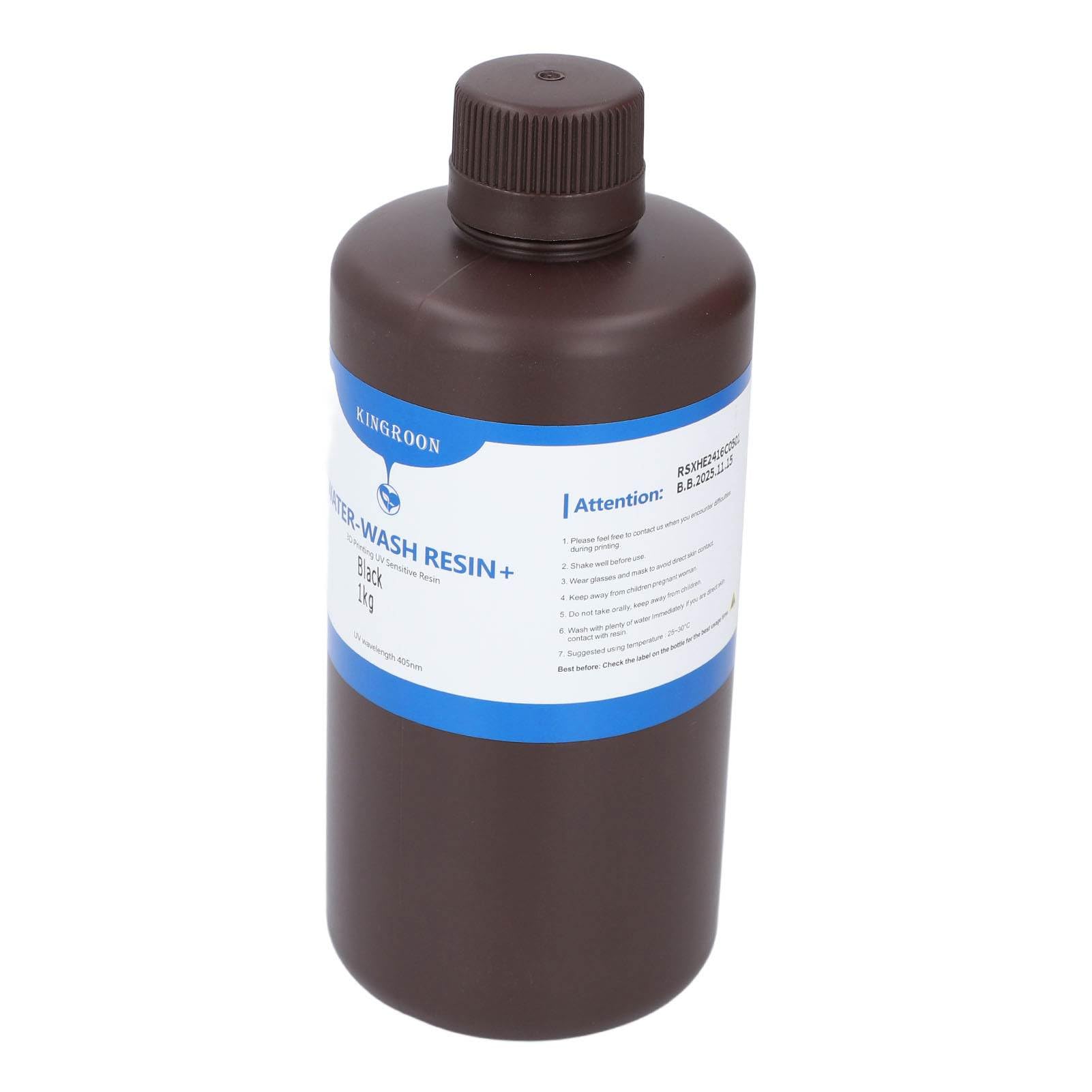 Resina UV Mavaol per stampa 3D, Nero lucido, Alta risoluzione, Bruciatura pulita, Resistente agli urti, Compatibile con stampanti LCD, DLP, SLA, per gioielli e miniature