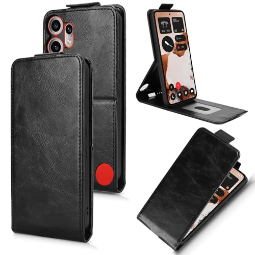 Étui rabat Nothing CMF Phone 2 Pro protège écran cuir noir