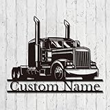 Personalized Truck Metal Sign,Truck Sign name,Personalized Truck Driver Name Sign Decoration For Room, Truck Wall Decor,Truck Car Home Decor, Custom Truck, Trucker Gift (Style-1) - Image 2