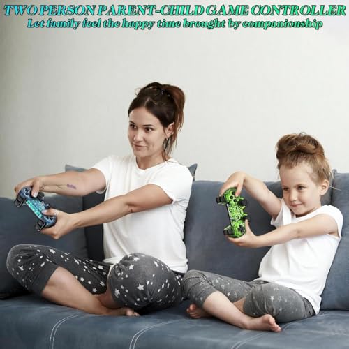 Image of Degulan Wireless Controller Compatible with PS-2 Console, Remote Gamepad for Play 2 (Black and Blue)