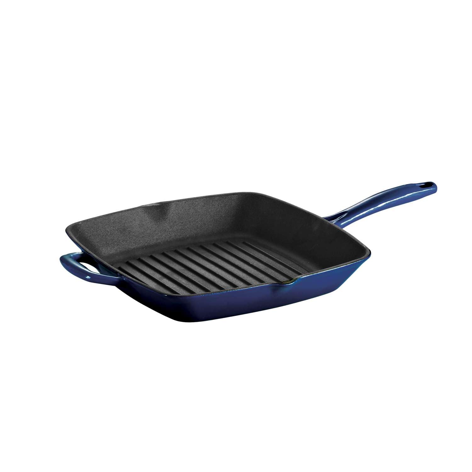 Tramontina Cast Iron Square Grill Pan - 27cm - Gradated Cobalt Blue