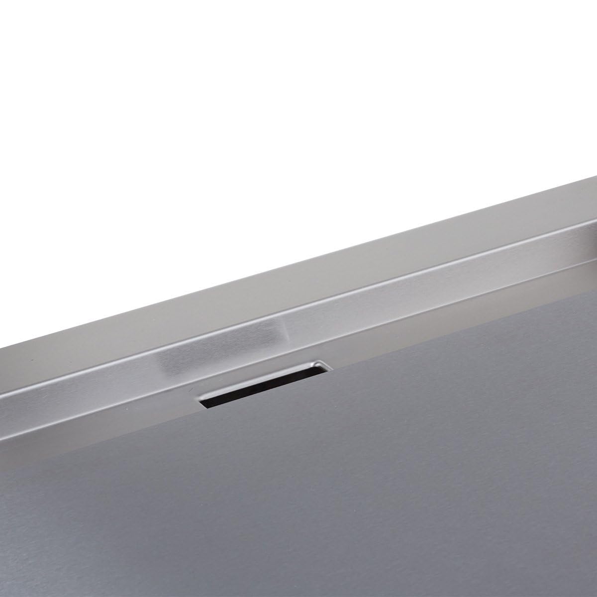 GastroHero Piastra elettrica liscia, 600 mm, da tavolo, 5 kW, in acciaio inox, 2 zone di riscaldamento, 400 V, professionale, per cucina e gastronomia