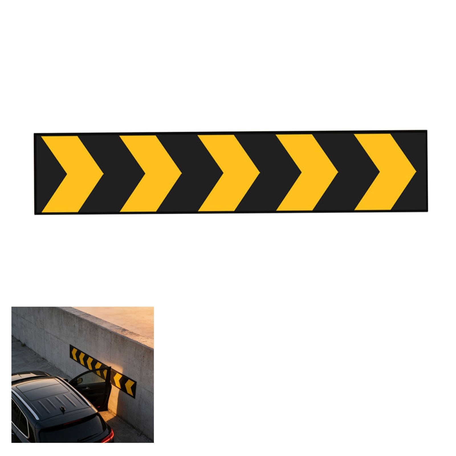 Jaune/Noir Mousse Protection Garage, Largeur 20 cm Réfléchissant Protections d’Angle Murales Robuste, pour Stationnement, Bord de Colonne(1000mm/3.28ft)