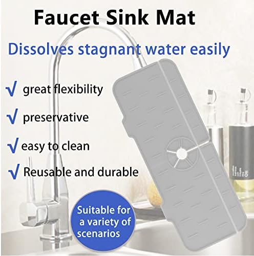 Silicone Kitchen Faucet Sink Splash Guard,Sink Water Splash Guard Faucet Handle Drip