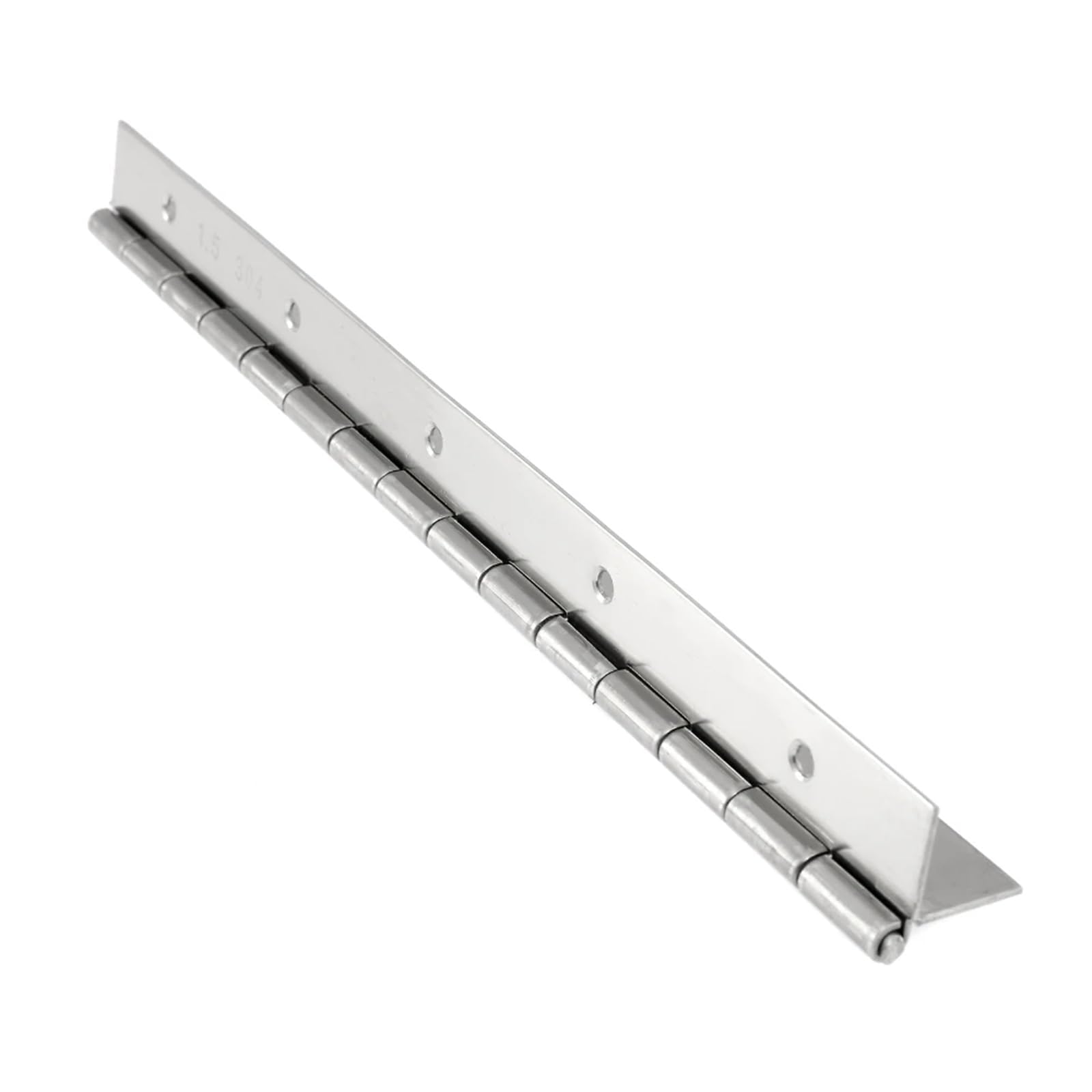 Bisagras de piano de alta resistencia, 4 bisagras de 304 muebles de acero inoxidable para puertas, paneles, armarios de metal de equipos de cocina, piano continuo(Silver-600 * 50 * 1.5mm)