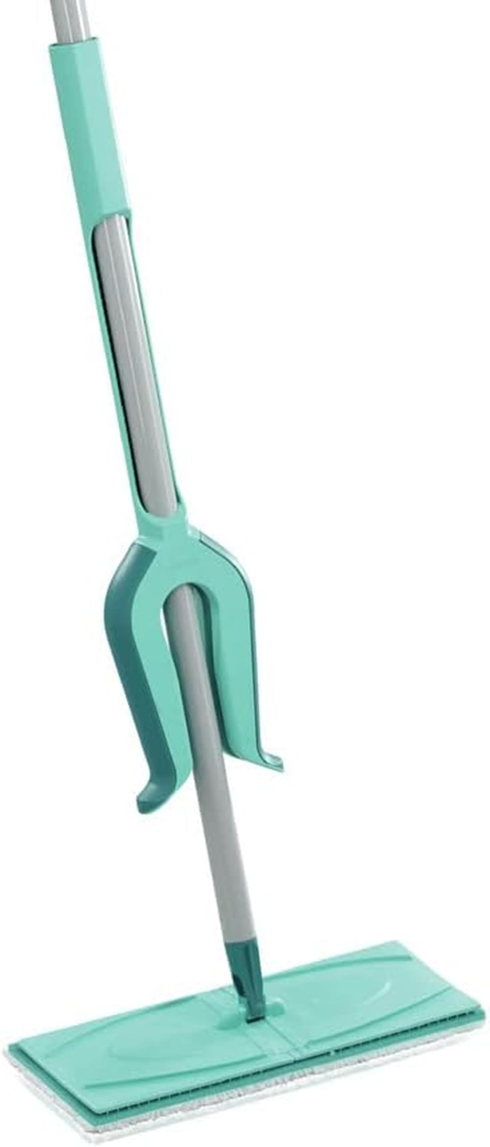 Floor Wiper Flat Wet mop Floor Sweeper Micro Duo with Press Mechanism on The Handle Picobello Wiping Width: 27 cm Green