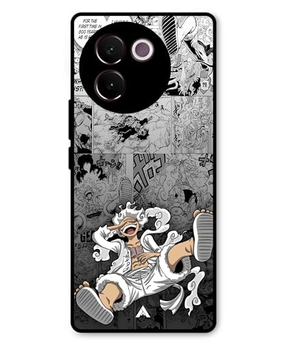 Image of Premium Anime 2 Case for Vivo v30e (Glossy Finish) Soft-Touch Metal TPU Back Cover, Shockproof, Designer, Aesthetic Mobile Phone Case