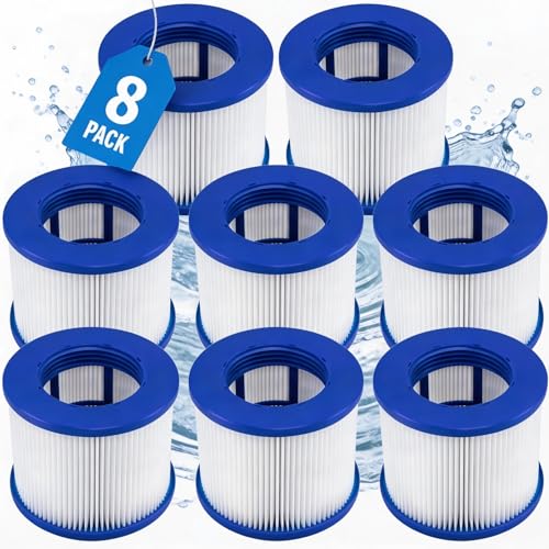Wiecok Filter Pool für Clever Spa Spa Filterkartusche für Whirlpool Filter Mit Gewinde Poolfilter-Ersatz für Infinite Spa Filter (75 * 100 mm)-8 Stück